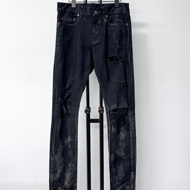 생로랑 15SS 디스트로이드 스키니 팬츠