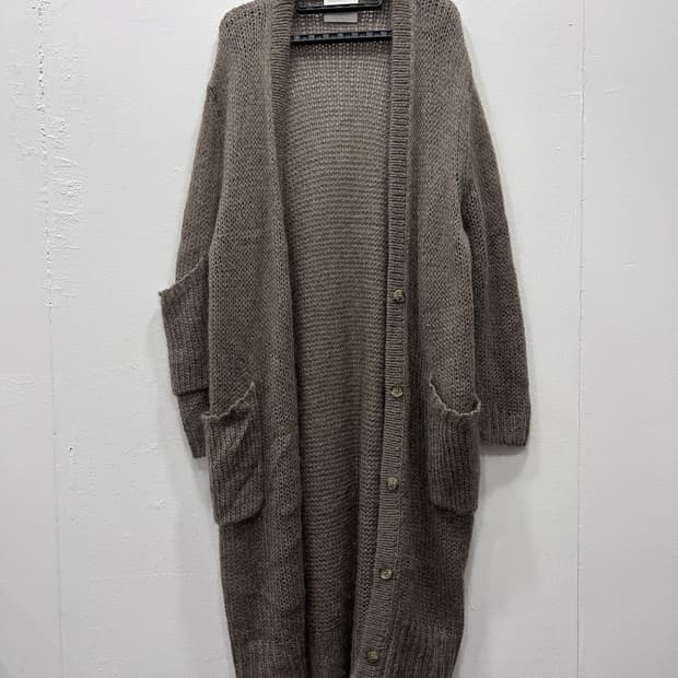 아크네 Acne 모헤어 롱가디건 XS 코코아색