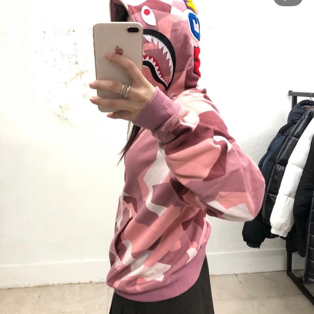 베이프 딸기우유 샤크 후드