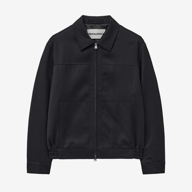 인사일런스 베네시안 울 블루종 BLACK L사이즈