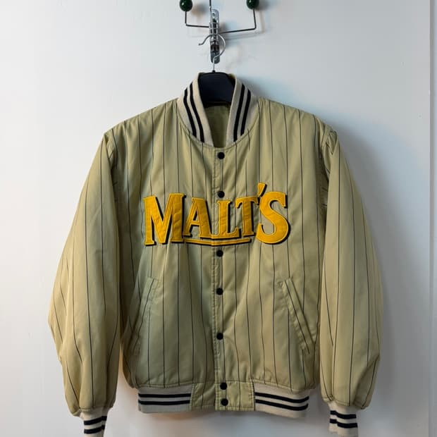 90s 빈티지 몰츠 비어 리버시블 스타디움 자켓 