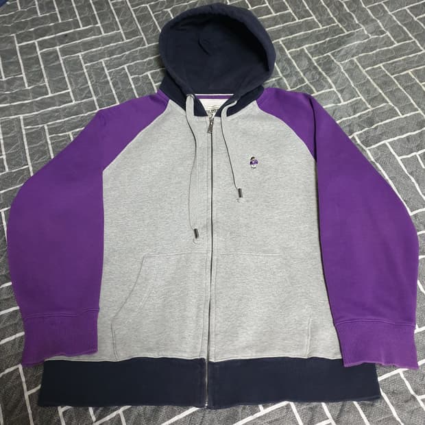 티니위니 빈티지 테디베어 로고 배색 기모 후드짚업 (XL)