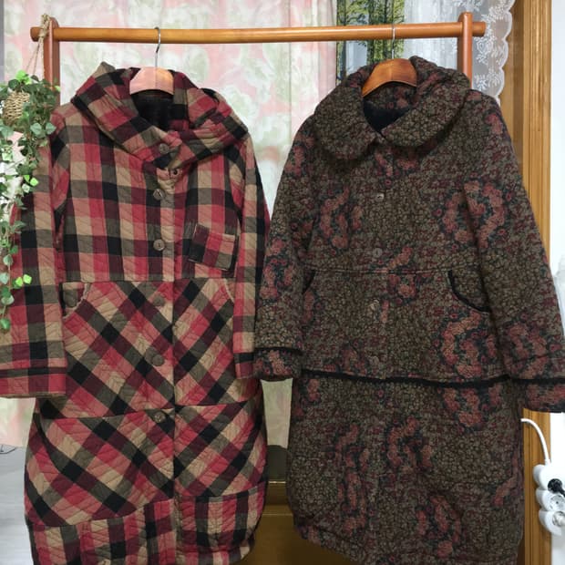 누빔 롱 빈티지 코트 아우터 (퀼팅)