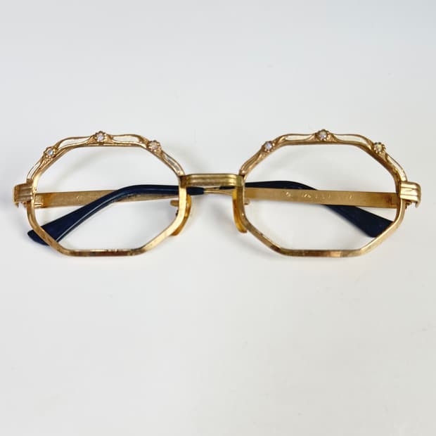 90s USA Allan Josie Gold Trim 옥타곤 안경테