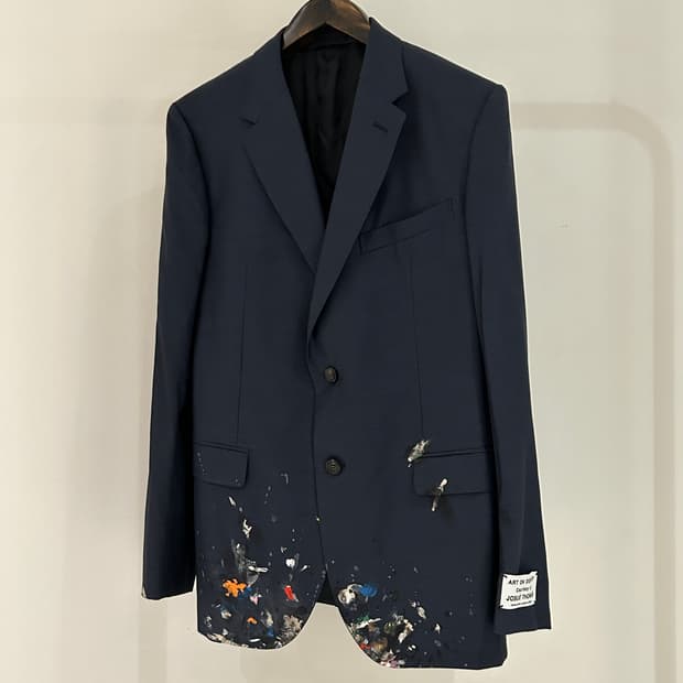 x LANVIN painted suit jacket