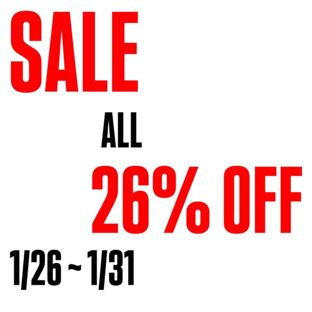 전 상품 26% 할인