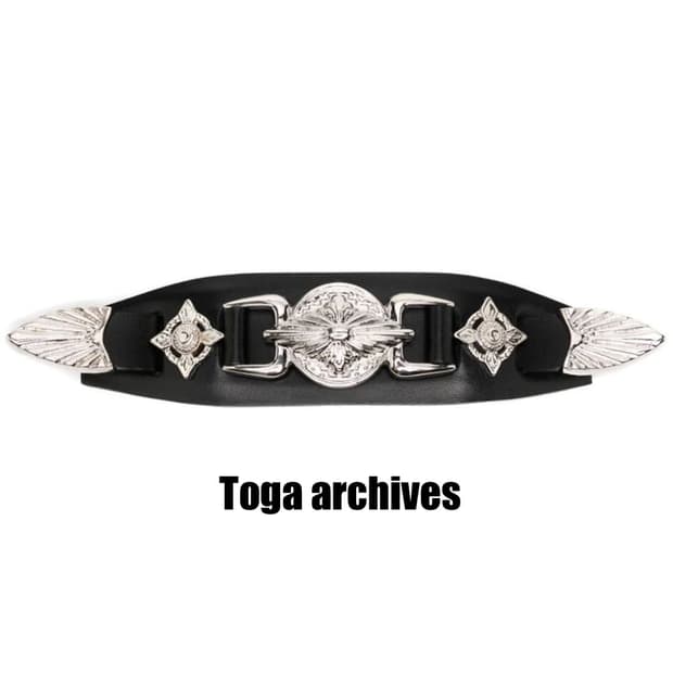 [OS] 토가 아카이브 메탈릭 레더 헤어클립 