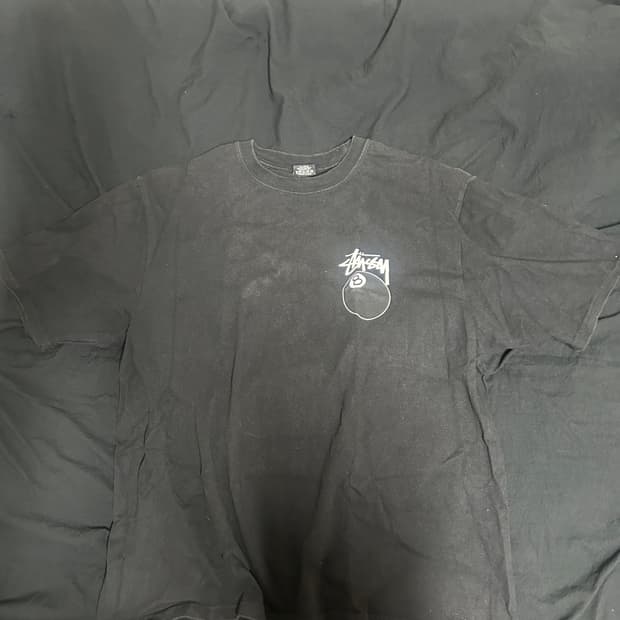 스투시 8볼 티셔츠 블랙 L