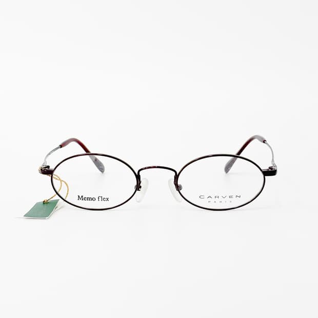 키지클럽 CARVEN 버건디 오벌 데드스탁 빈티지안경