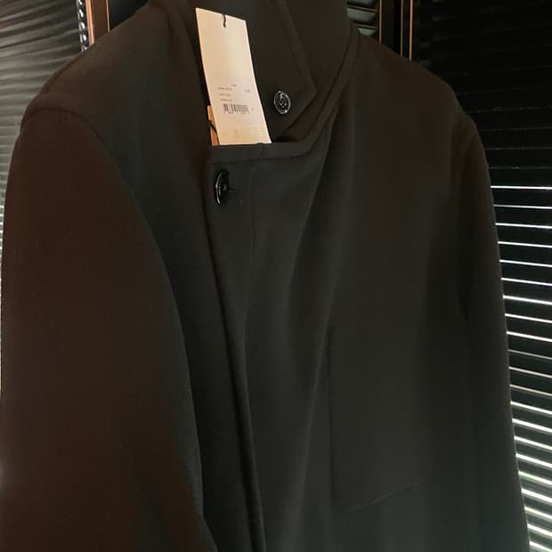 르메르 24fw 더블 울 랩코트 블랙 S