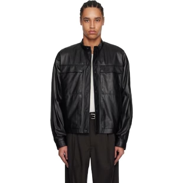 (구해요) 르메르 레더 블루종25ss