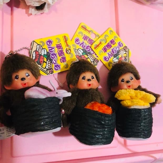 <B급할인>고전 몬치치 군함초밥 세트 키링🍣