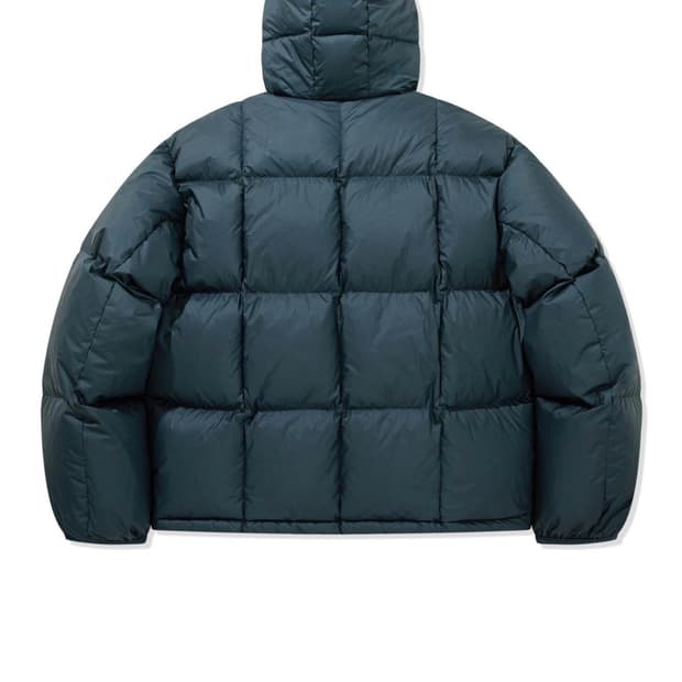 토니호크 스퀘어 프리미엄 다운 후드 숏푸퍼 그린