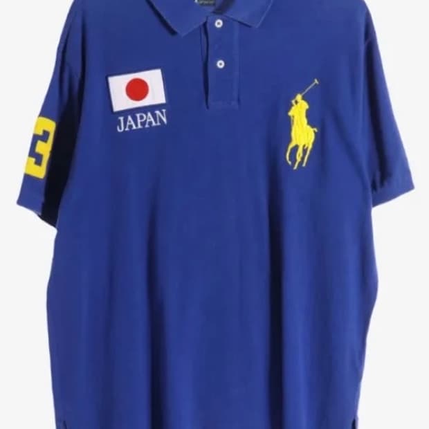 폴로 랄프로렌 남색 빅포니 반팔 Japan XL 사이즈