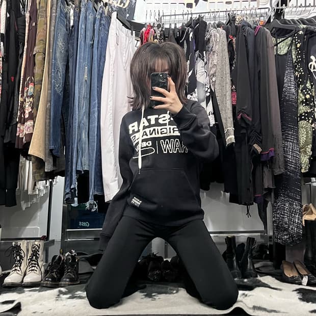 지스타 프린팅 후드티