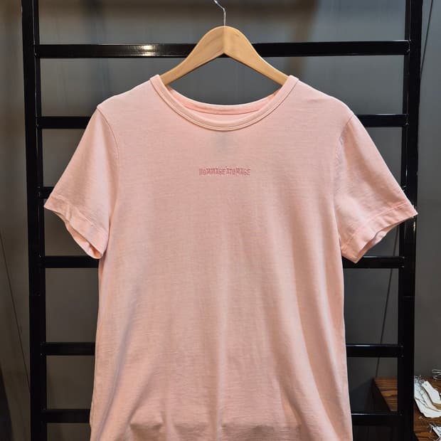 [S] 준지 JUUN.J 핑크 로고 자수 반팔티 12.9
