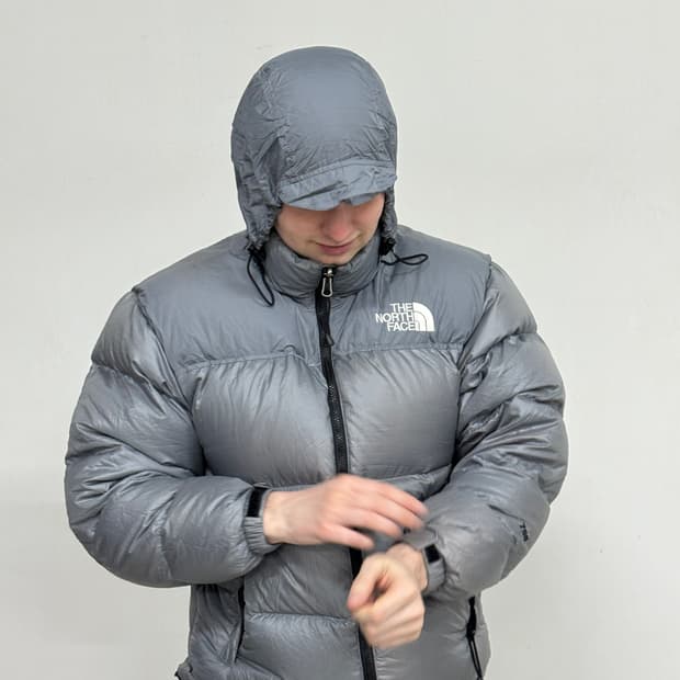 90s 그레이/블루 구스 다운 패딩 재킷