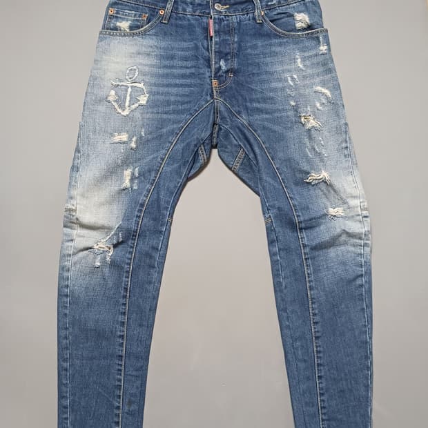 [34] 디스퀘어드2 마린디스 바이커진 청바지