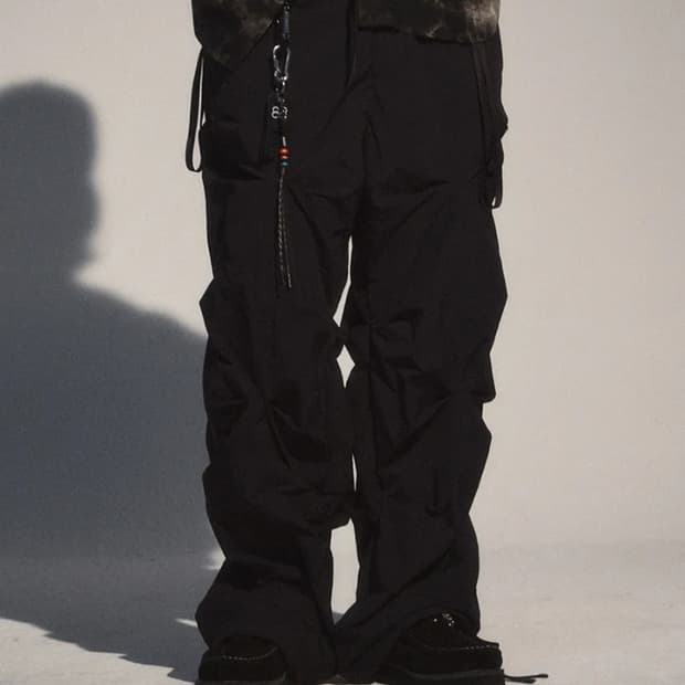 코드 크리즈 나일론 밴딩 팬츠