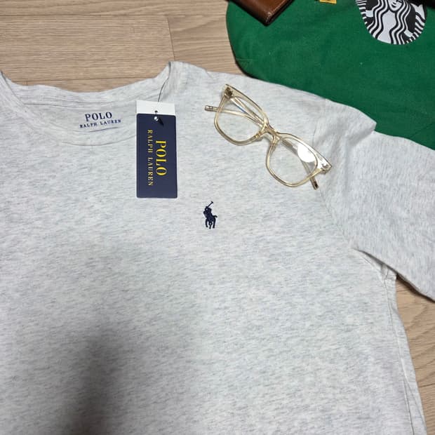 (새상품)폴로 랄프로렌 오트밀 반팔 티셔츠       