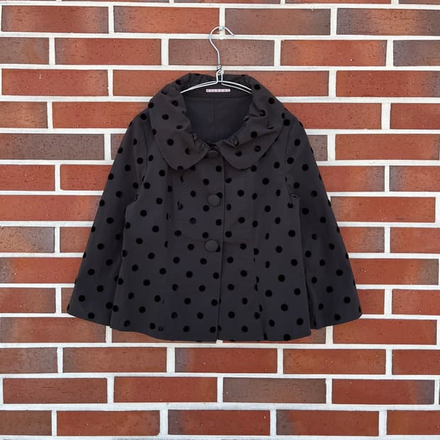 Vintage (japan made) 도트 나일론 자켓 