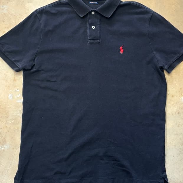 폴로 랄프 로렌 블랙 카라 short T-shirt