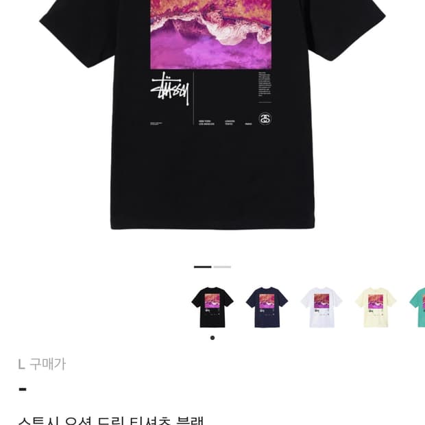 스투시 드림 오션 반팔 L