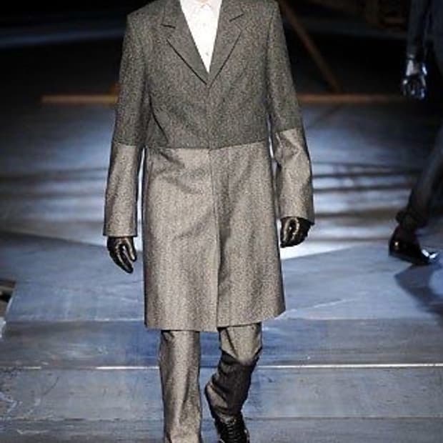 Raf simons 07 투톤 싱글코트 