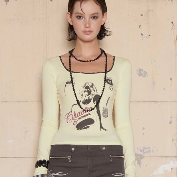 힐다 베디 롱슬리브 티 옐로우