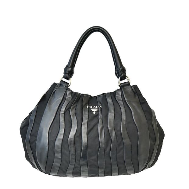 프라다 나일론 나파 레더 웨이브 호보백(정품)