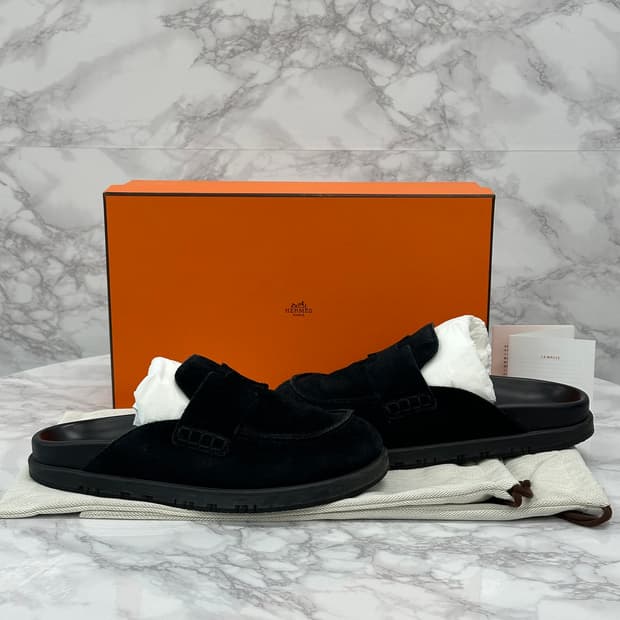 [풀구성] 에르메스 고 뮬 스웨이드 블랙