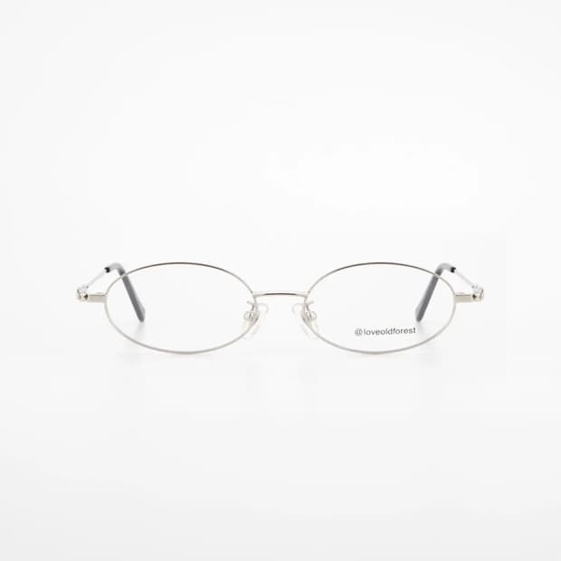 러브오래된숲 Round metal silver glasses