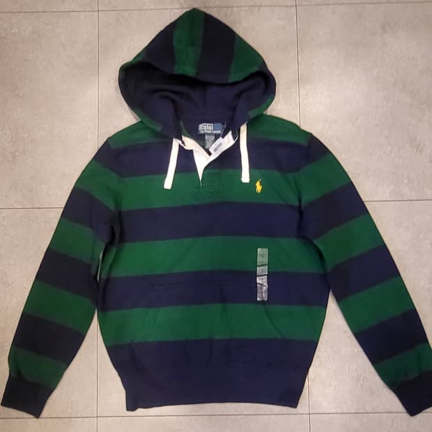 폴로 랄프로렌 스트라이프 기모 후드티
남성 M사이즈 새상품