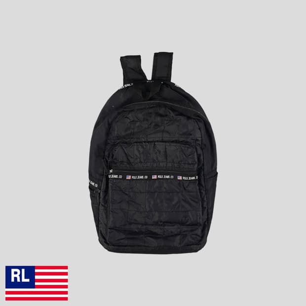 폴로랄프로렌 폴로진스 블랙 윈도우 퀼팅 백팩 가방