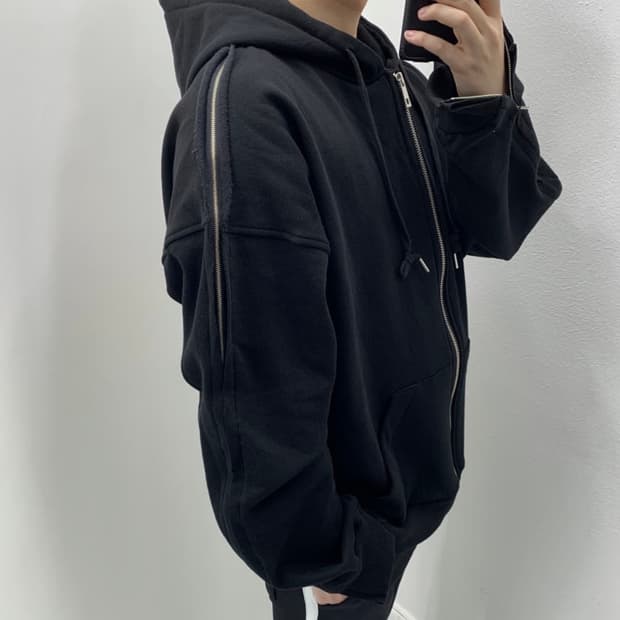 마이클로드 오버핏 기모 후드집업 김인호 후드집업