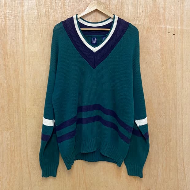 90's GAP cricket knit 90년대 올드갭 크리켓 니트