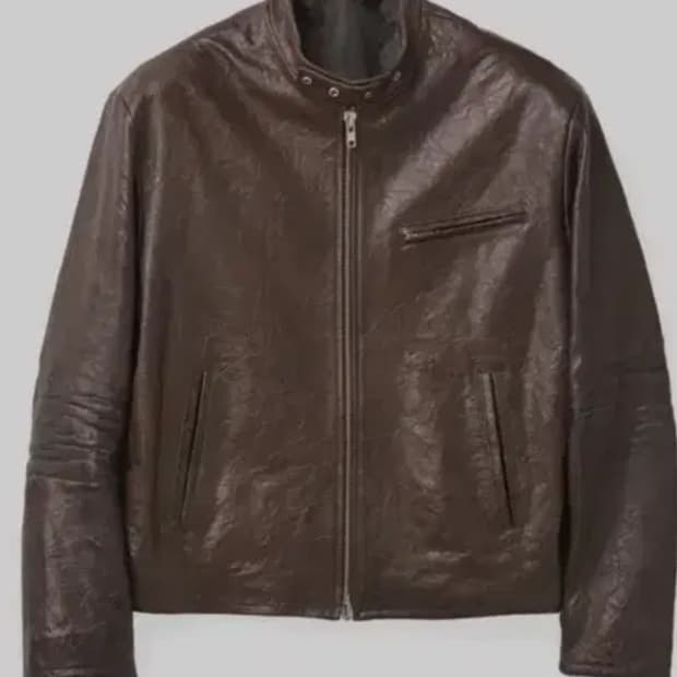 쿠어 엠보 양가죽자켓M 새상품