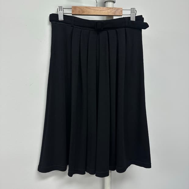 폴스미스 울 캐시미어 벨티드 플리츠 스커트