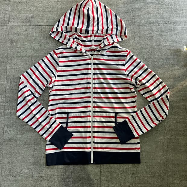 일본빈티지 Candycool 핀터깔y2k 아메카지 스트라이프 후드집업