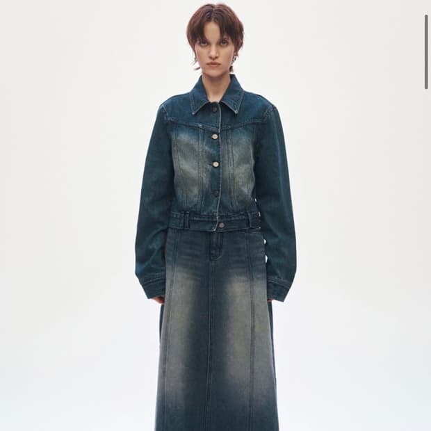 인시전 데님 셋업 다크블루