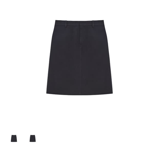 Saros Cotton Skirt - Navy