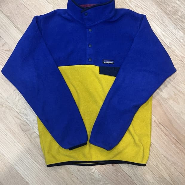 10s 파타고니아 신칠라 스냅-T 블루/옐로우