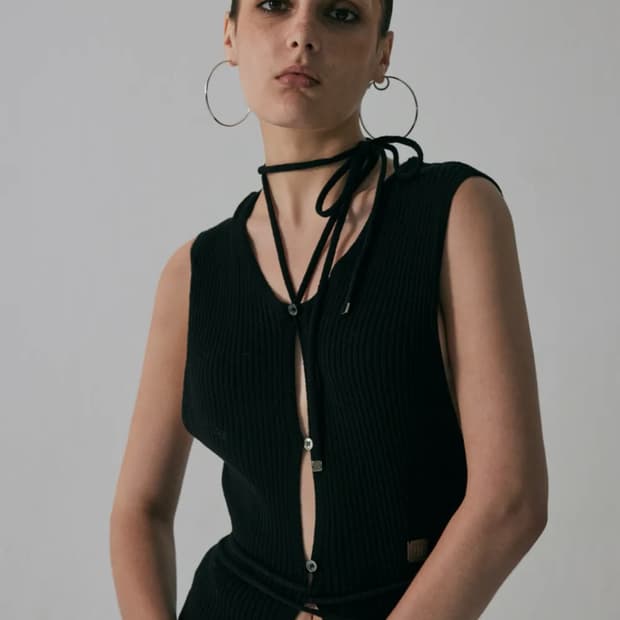트리밍버드 니트 2-way Strap Sleeveless Knit