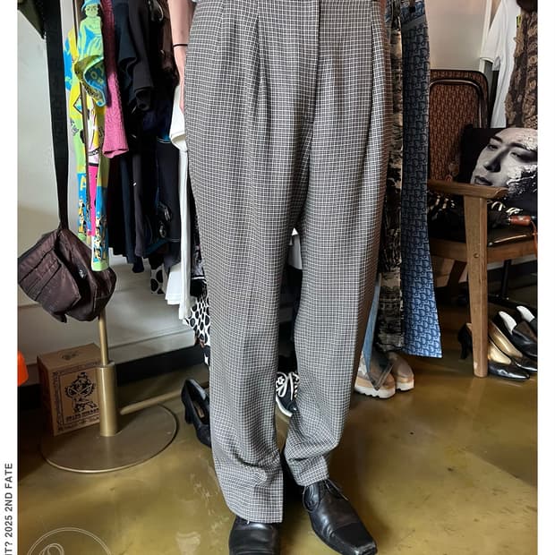 90s Old Burberry Houndstooth Trouser