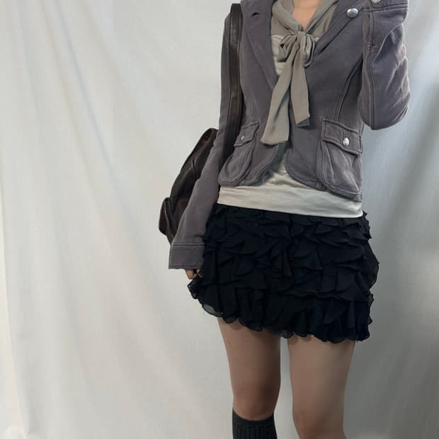 프릴 티어드 스커트