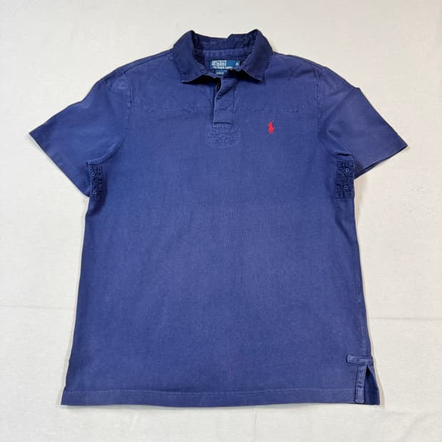 XL) 폴로 랄프로렌 럭비티 반팔 카라티 네이비