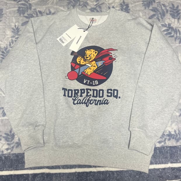 아웃스탠딩 3%멜란지 그레이 맨투맨 스웨트셔츠