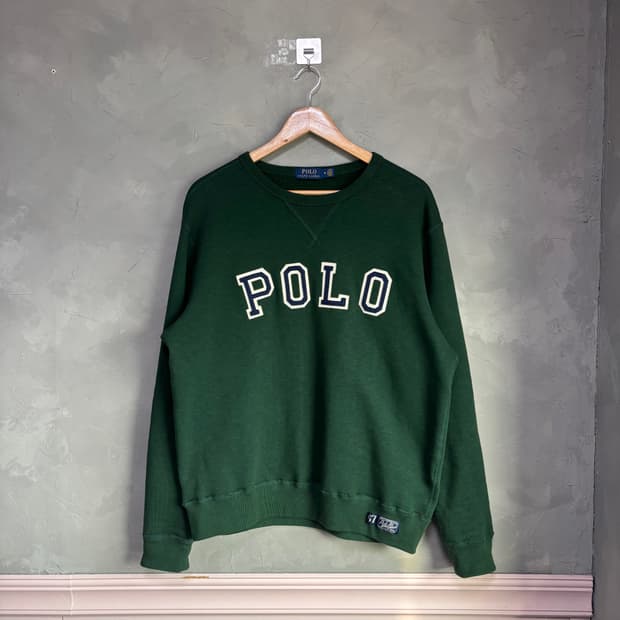 폴로 랄프로렌 빅로고 맨투맨 그린