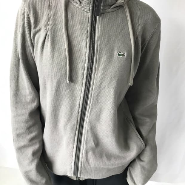 Lacoste 코지 그레이 후드집업
