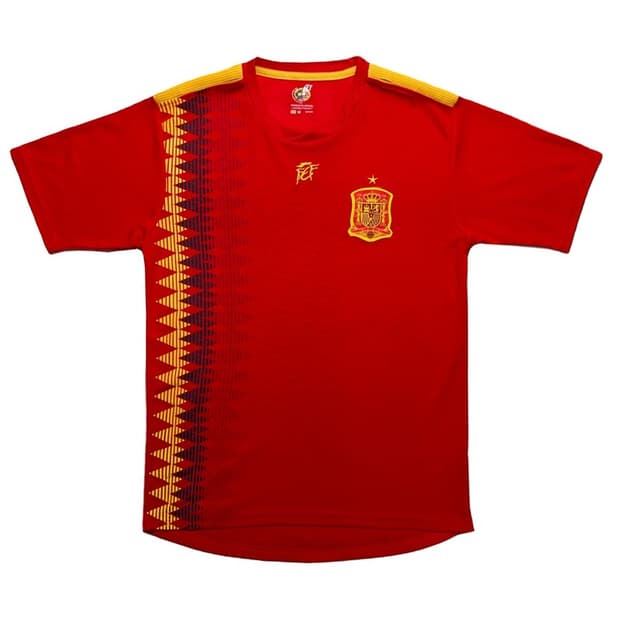 스페인 축구 국가대표 유니폼 반팔 티셔츠 레드 M